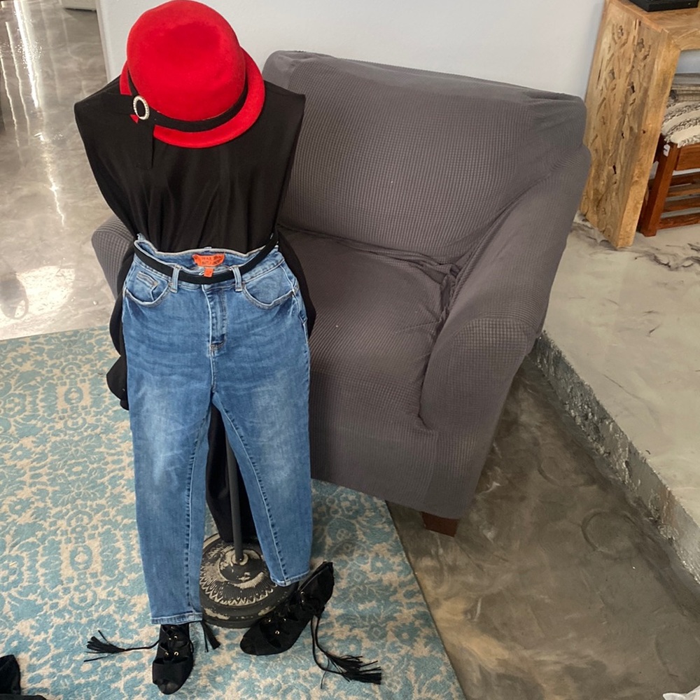 Dark denim jeans